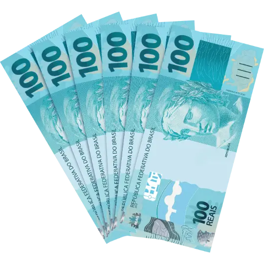 Pacote de notas fake R$ 2100
