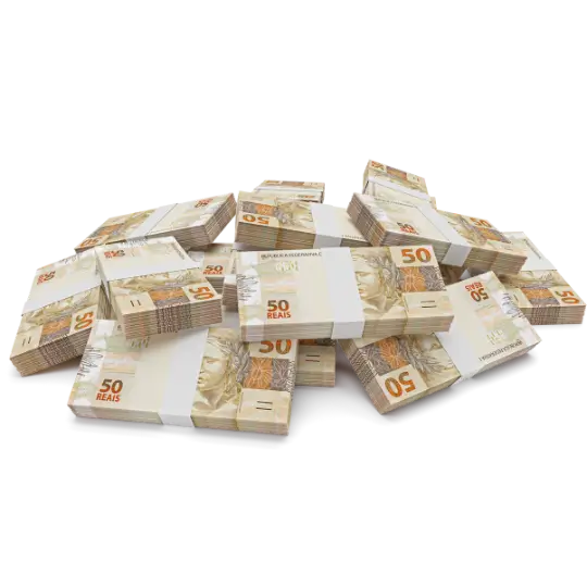 Pacote de notas fake R$ 6000