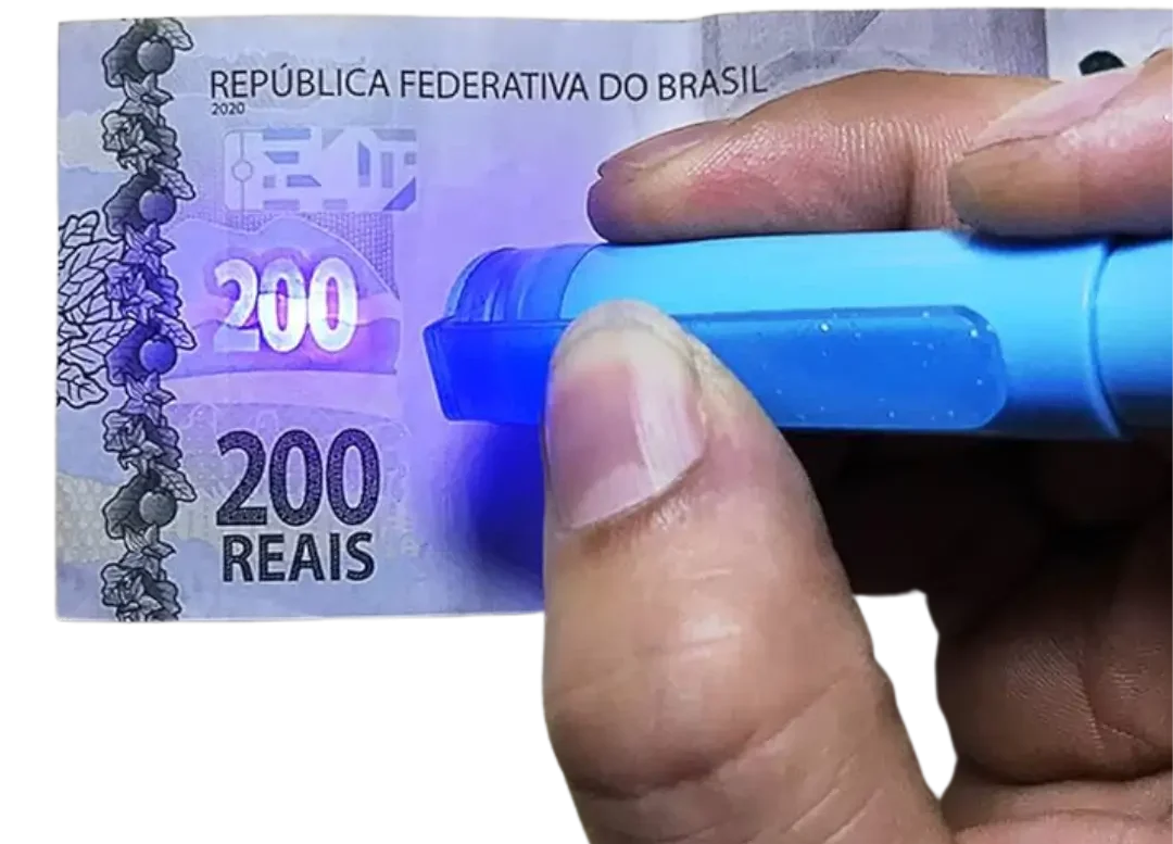 Teste da caneta em notas falsas